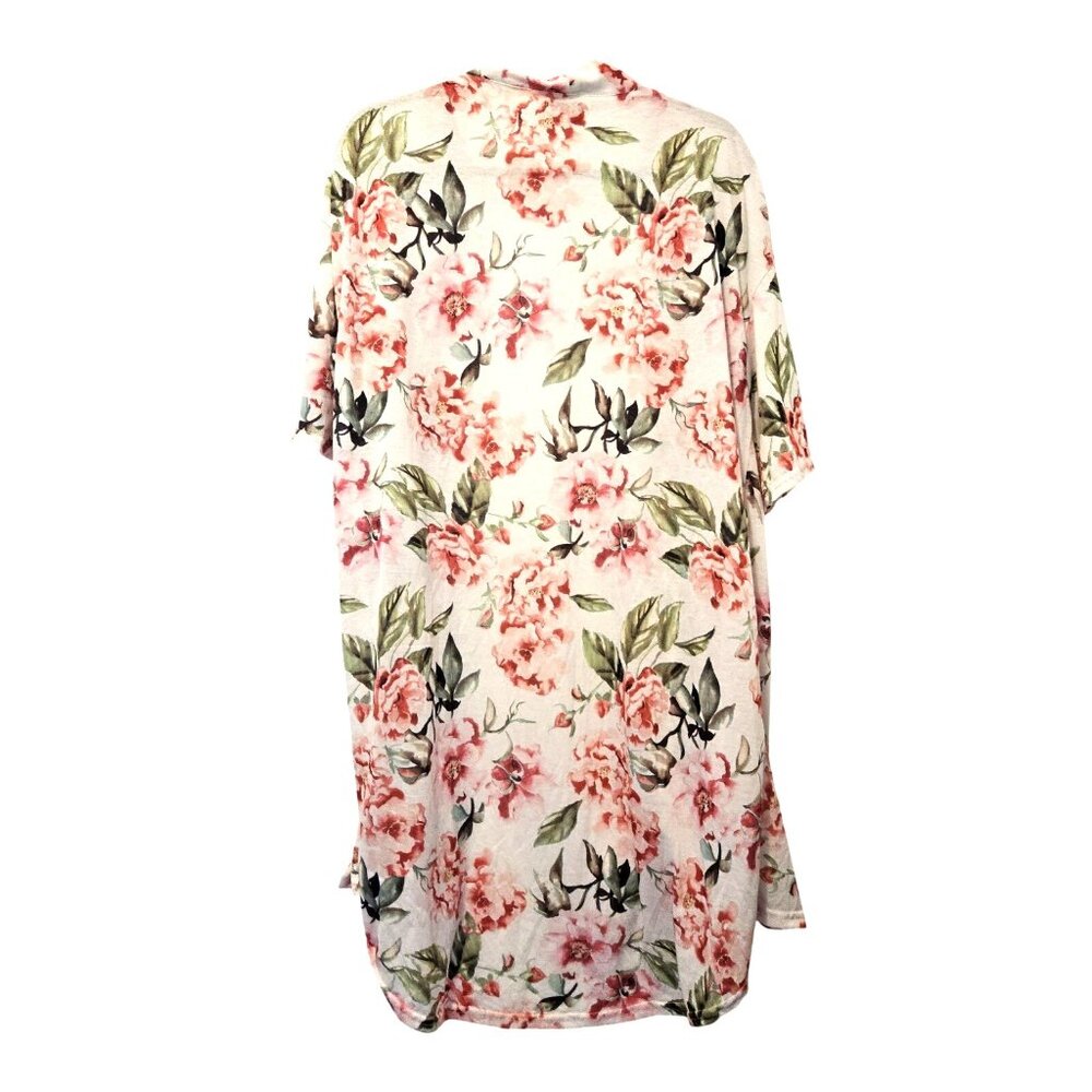 Show Me Your Mumu Floral Kimono Open Front Lightweight Cardigan One Size - Picture 3 of 4